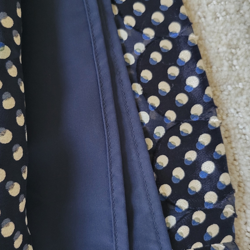 Tory Burch Navy Polka Dot Silk Dress - Picture 4 of 12
